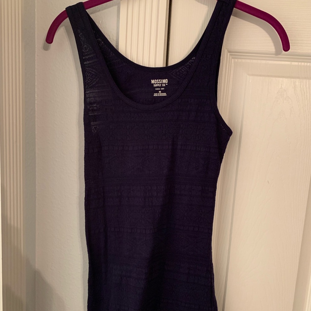 aztec printed navy tank